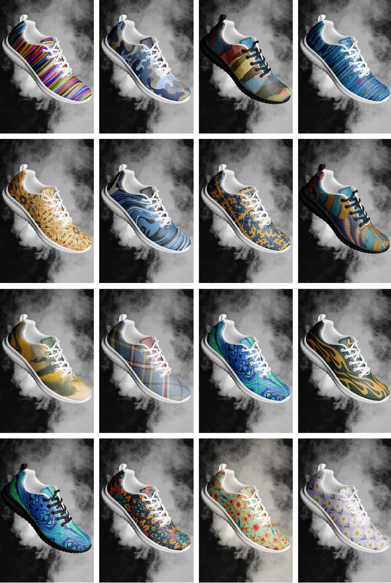 Mens athletic shoes - "Bluemouflage" Sneakers