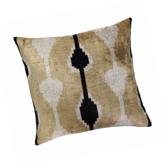 Kisses Silk Velvet Ikat Throw Pillow Cover 20 X 20