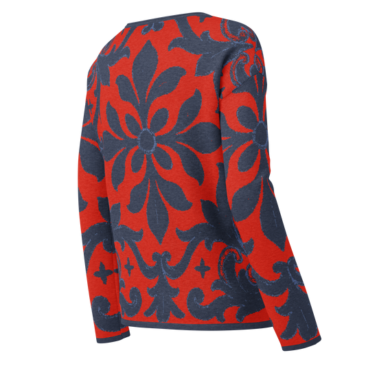 Women's straight bottom knitted sweater - Italian Christmas