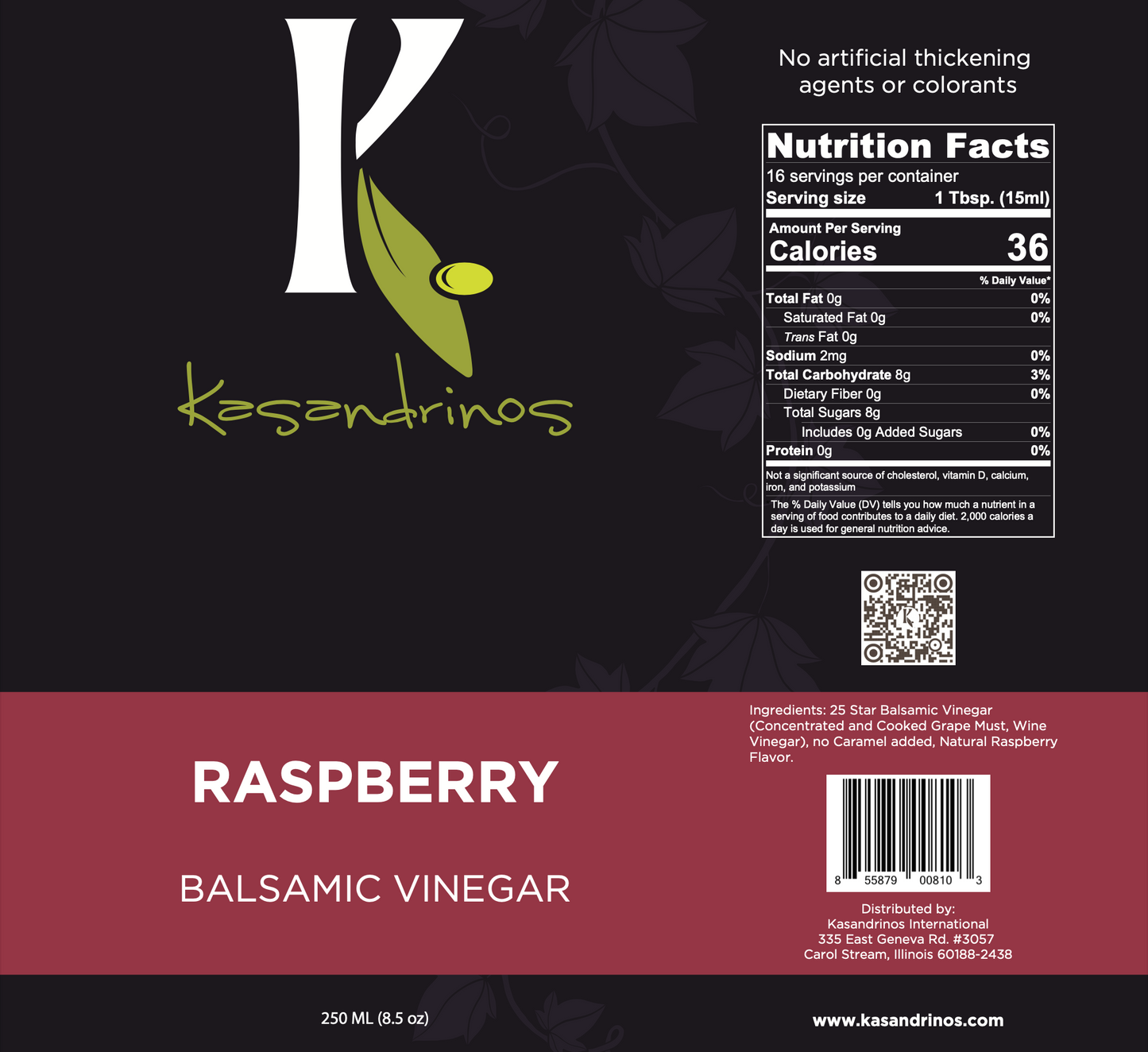 Raspberry Balsamic Vinegar - 250ml