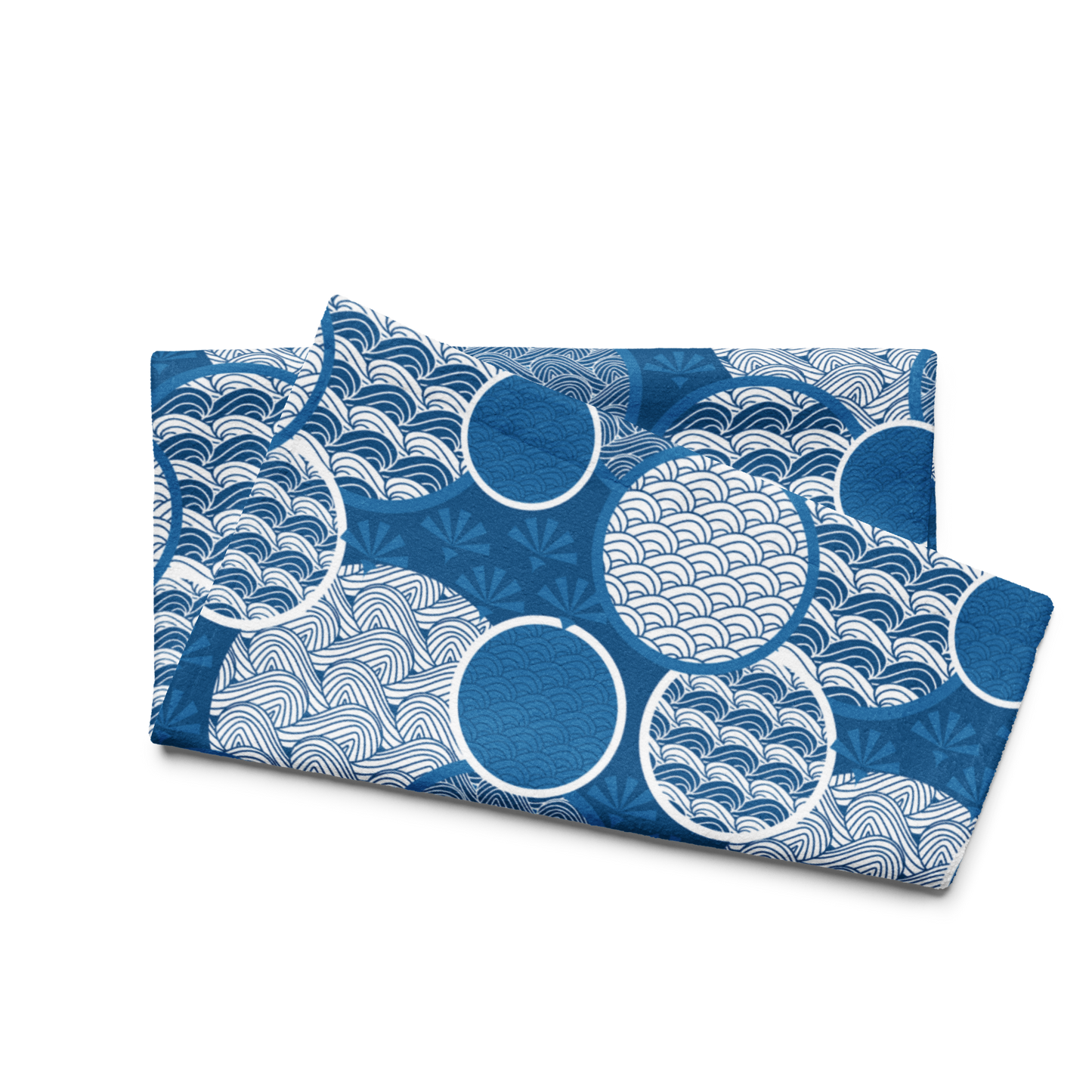 Blue Geometric - Hand towel