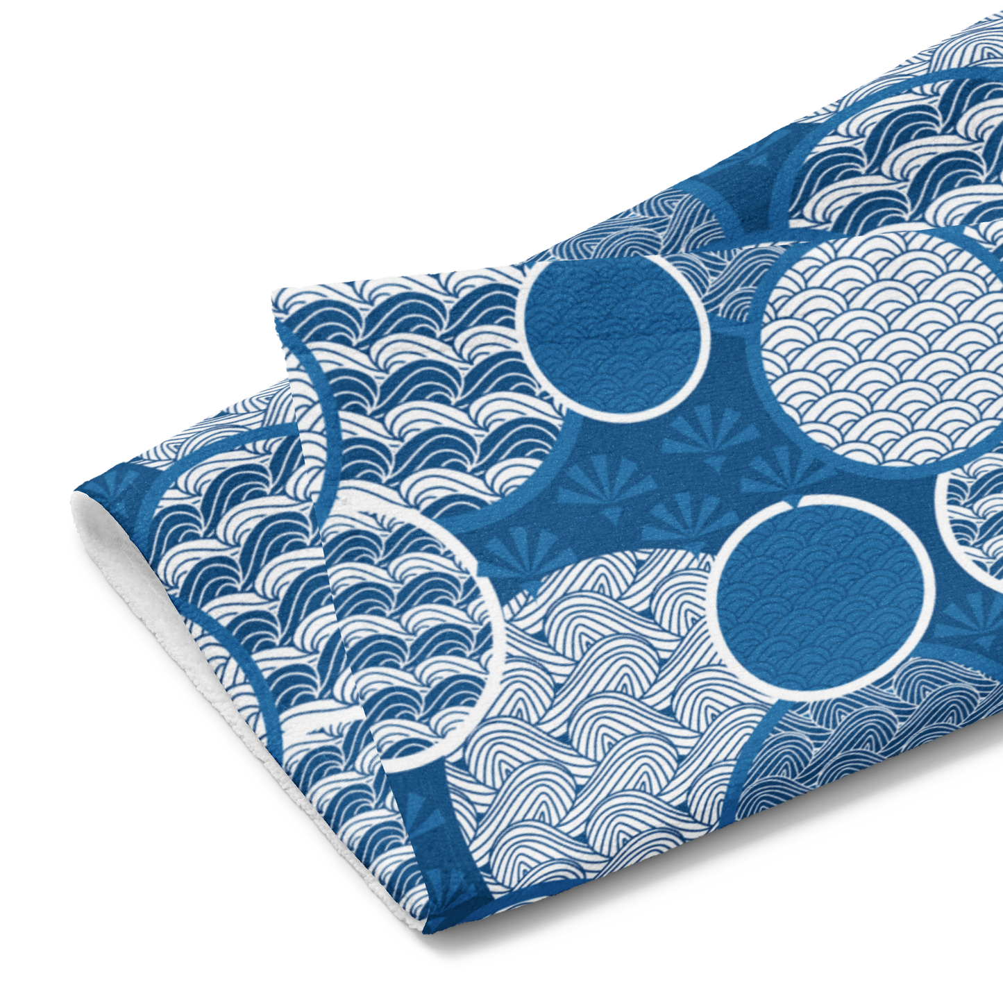 Blue Geometric - Hand towel