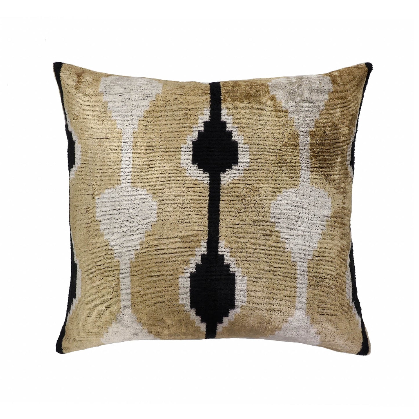 Kisses Silk Velvet Ikat Throw Pillow Cover 20 X 20
