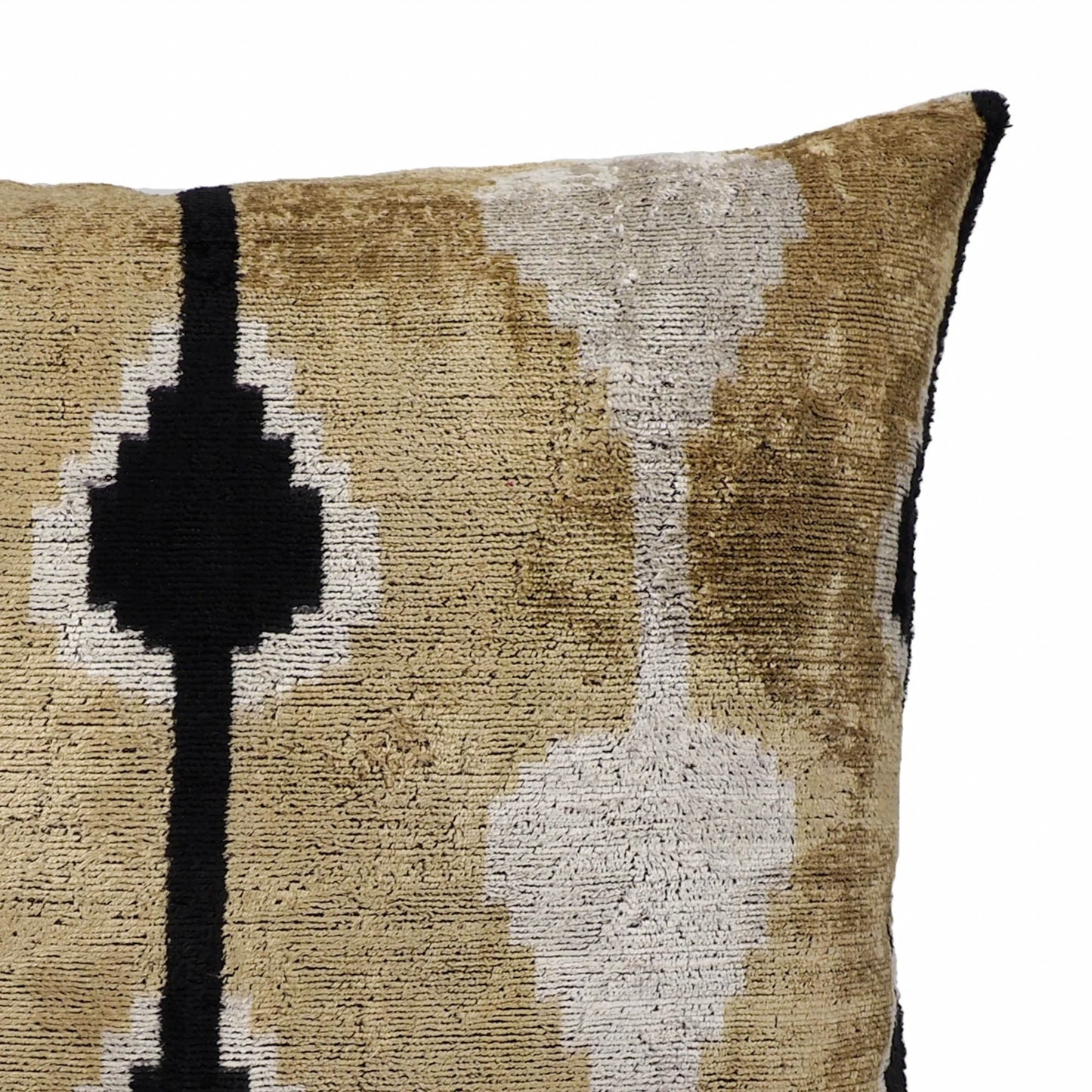 Kisses Silk Velvet Ikat Throw Pillow Cover 20 X 20