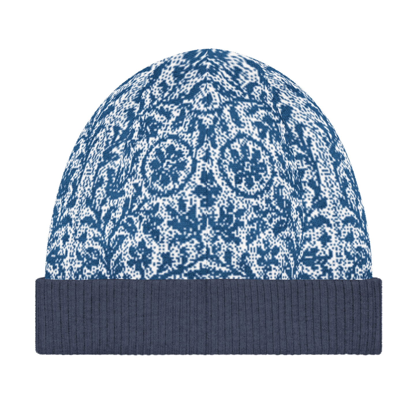 Unisex Relaxed fit knitted crew neck sweater - "Delft Reverie"