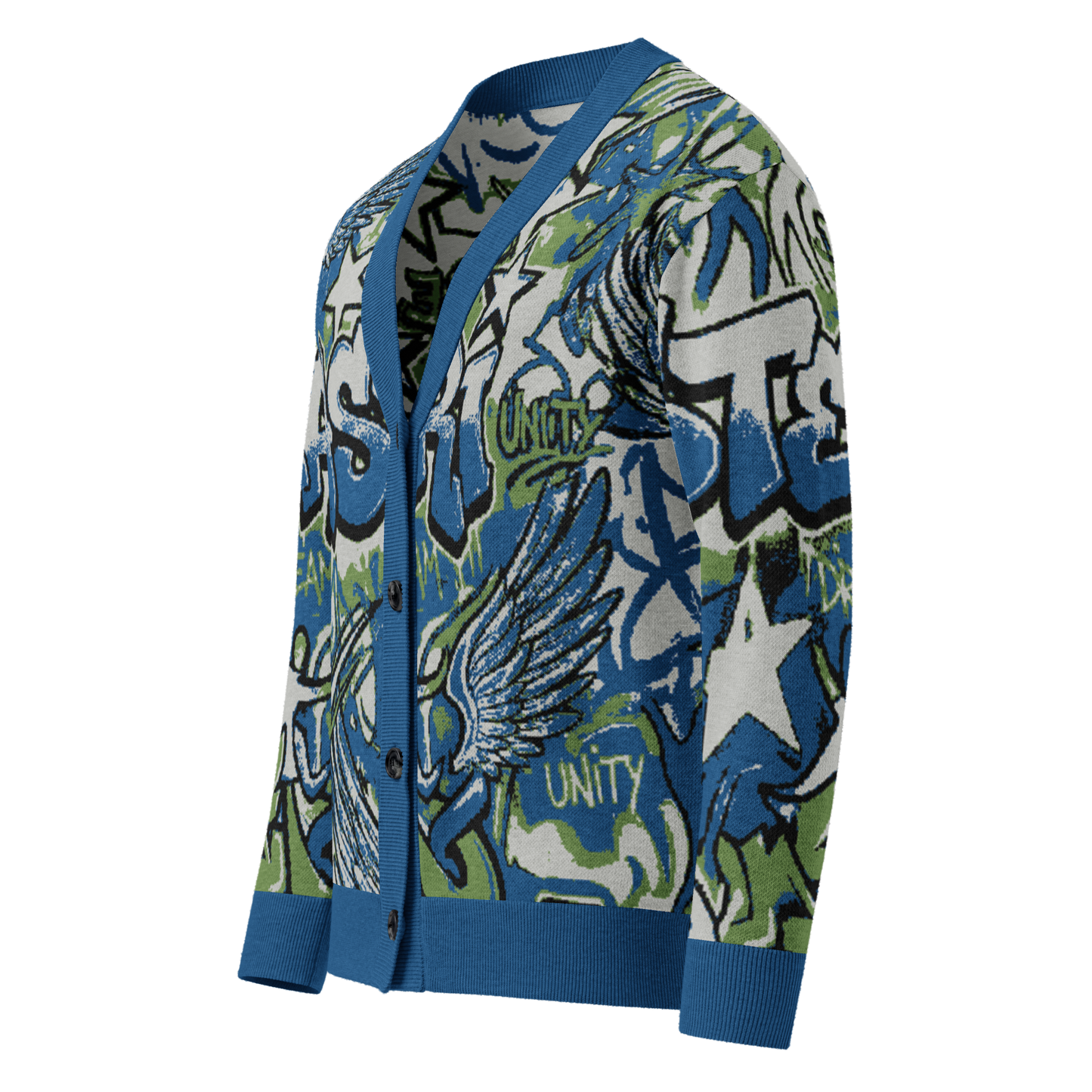 Knitted cardigan - Unisex Asteri Grafitti