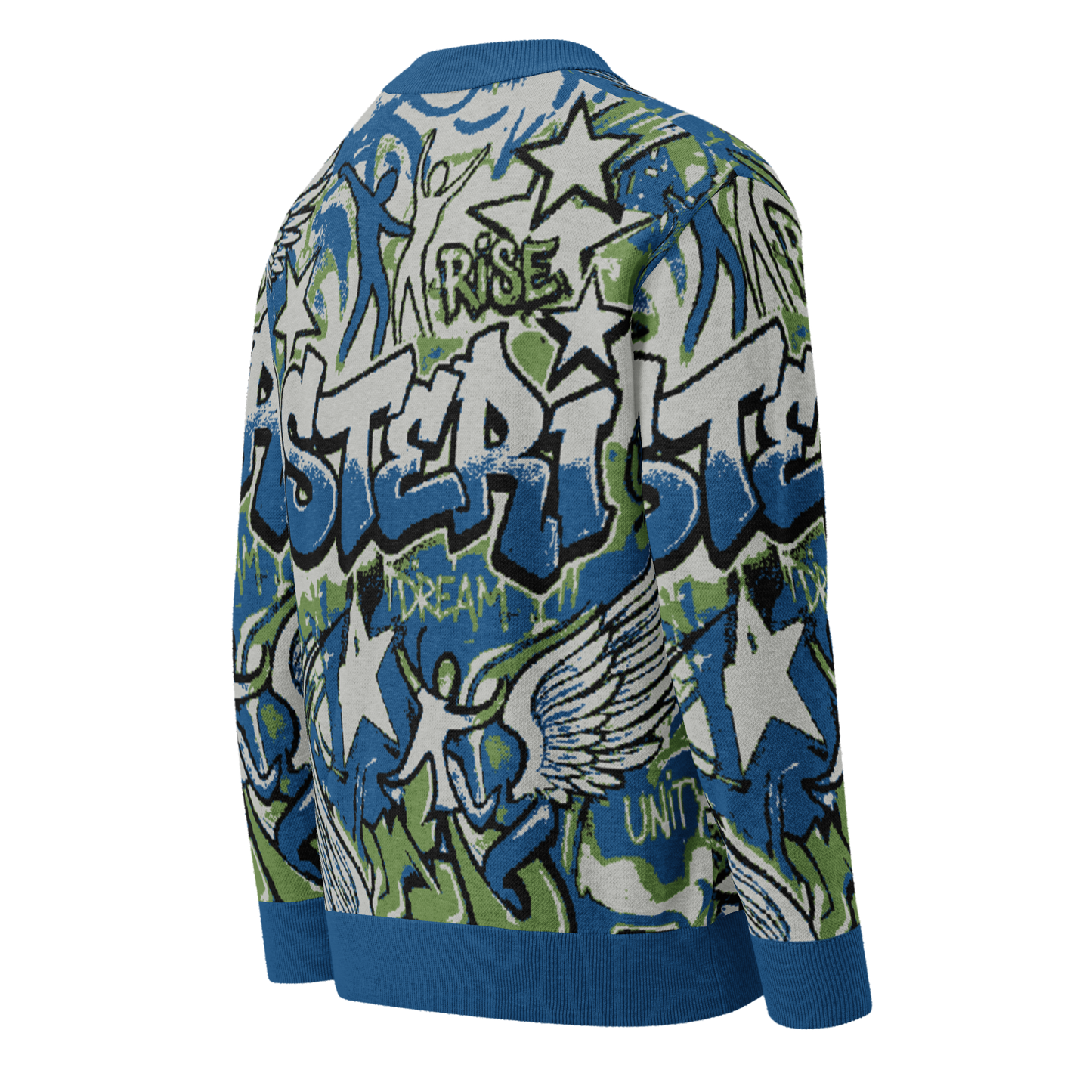 Knitted cardigan - Unisex Asteri Grafitti