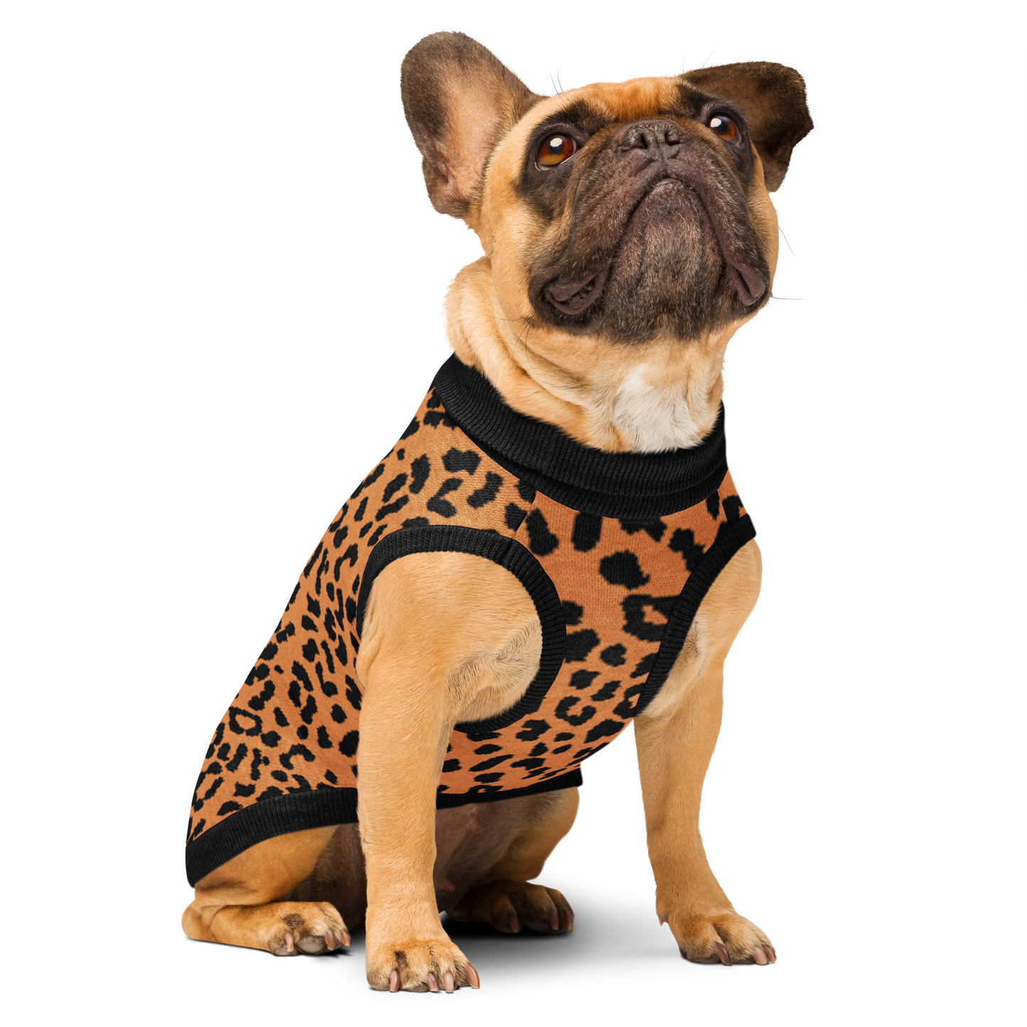 Knitted Pet and Dog Leopard Print Sweater