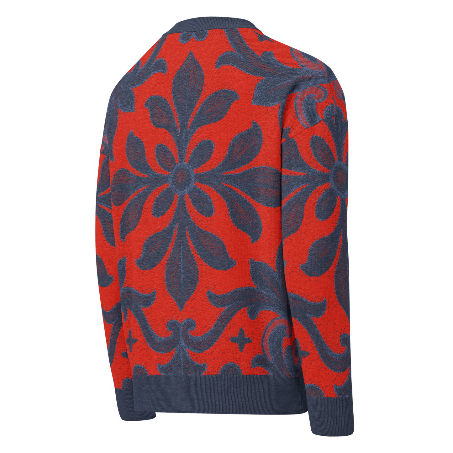 Relaxed fit knitted crew neck sweater - Italian Christmas