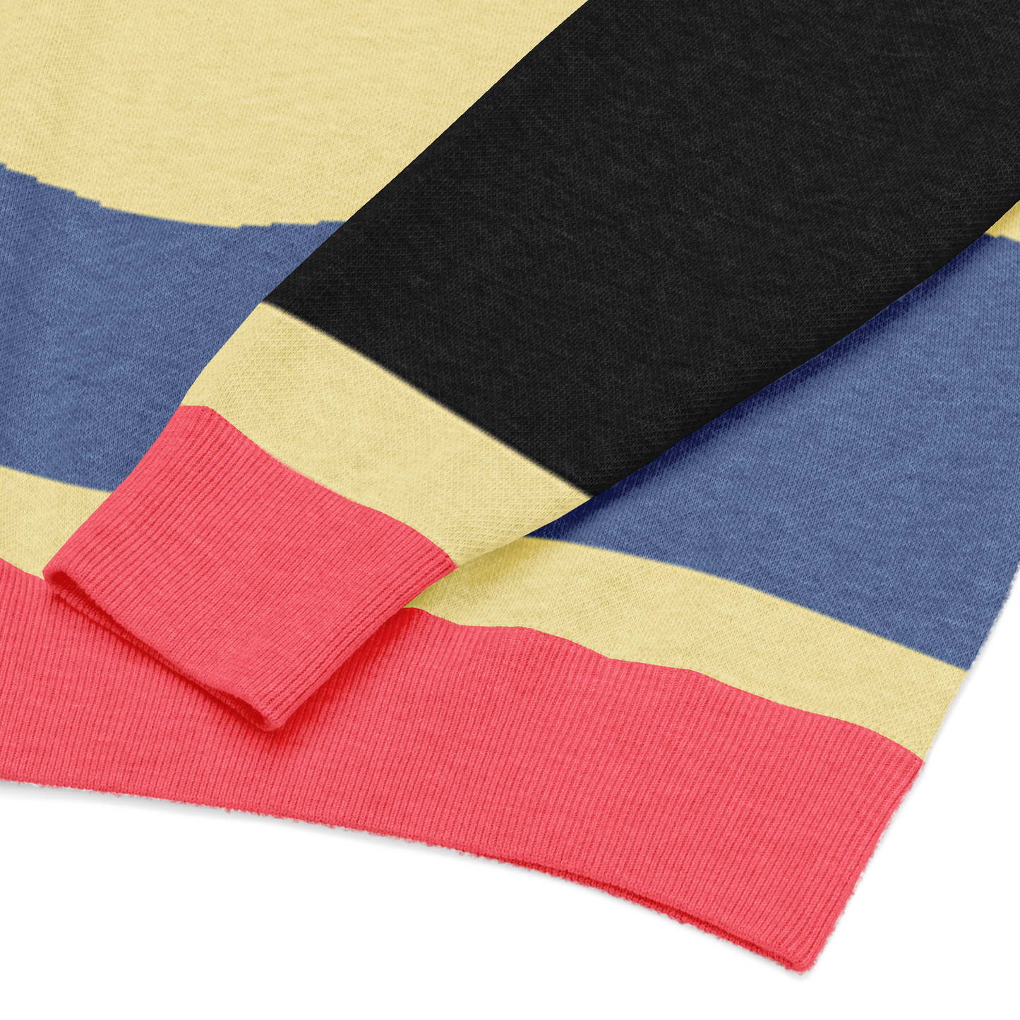 Relaxed fit knitted crew neck sweater - Stripe Thunder