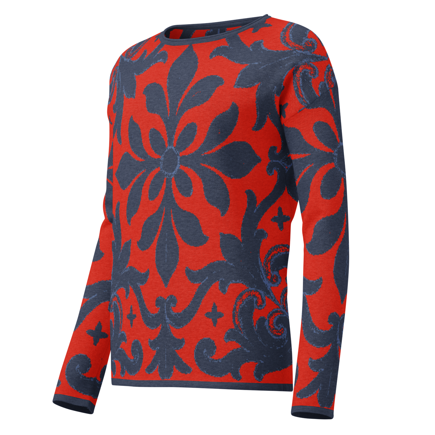 Women's straight bottom knitted sweater - Italian Christmas